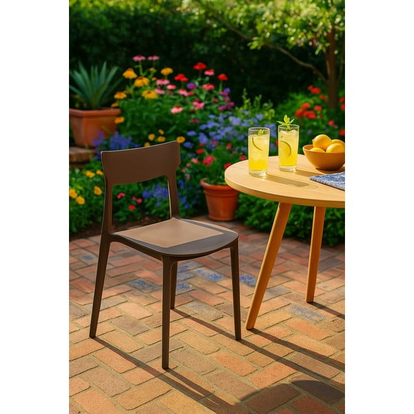 Barna műanyag kerti szék Biá – Bonami Essentials-image-1