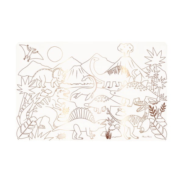 Papír tányéralátét szett 8 db-os 28x42.5 cm Dinosaurs – Meri Meri-image-3