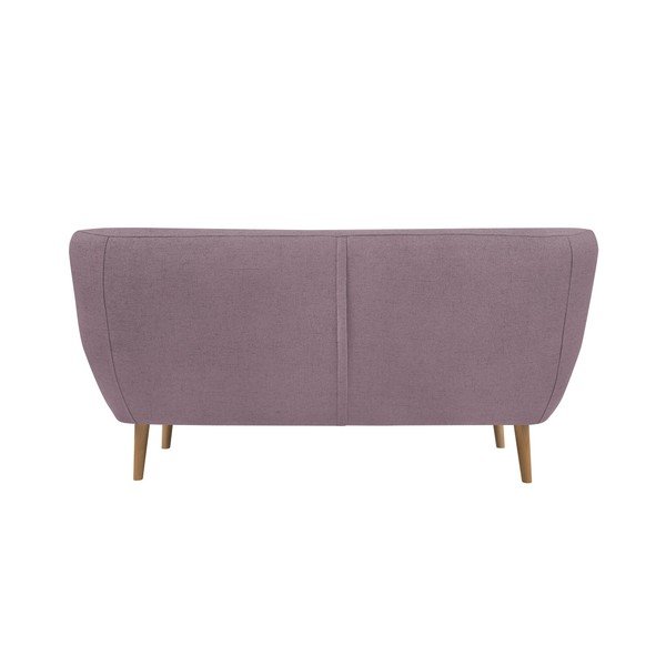 Sicile rózsaszín 2 személyes kanapé világos lábakkal - Mazzini Sofas-image-1