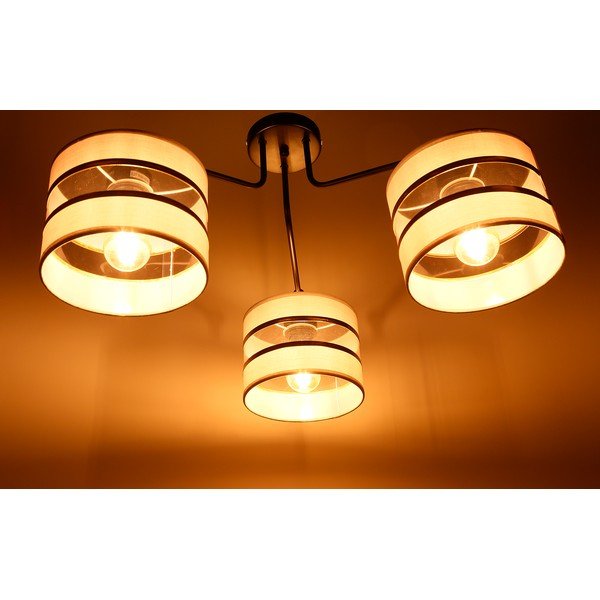 Fehér mennyezeti lámpa textil búrával ø 20 cm Andy – Candellux Lighting-image-2