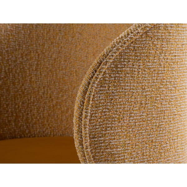 Mustársárga bársony fotel Inez – Micadoni -image-1