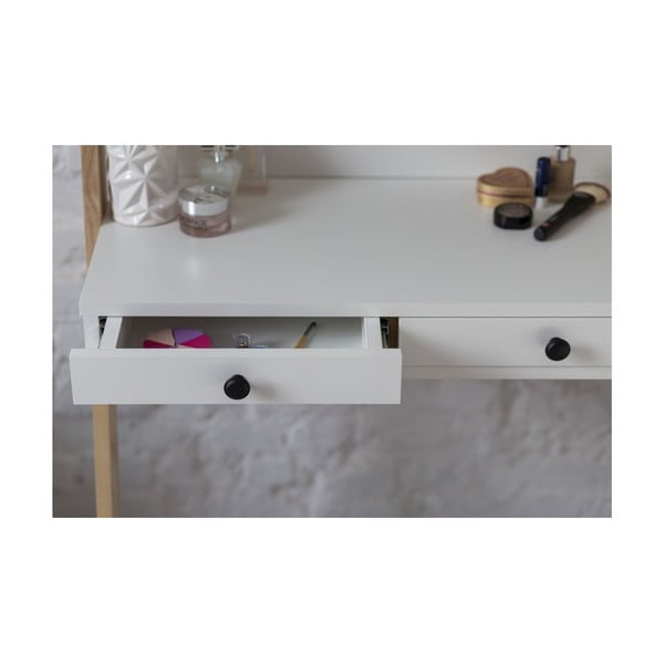 Leno fehér állvány fiókkal és tükörrel - Ragaba-image-3