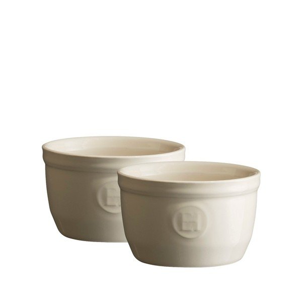 N°9 2 db-os elefántcsontszínű ramekin sütőforma szett - Emile Henry-image-1