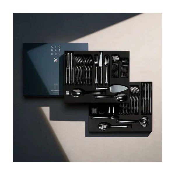 Ezüstszínű rozsdamentes acél evőeszköz készlet 66 db-os Sentic – WMF-image-1