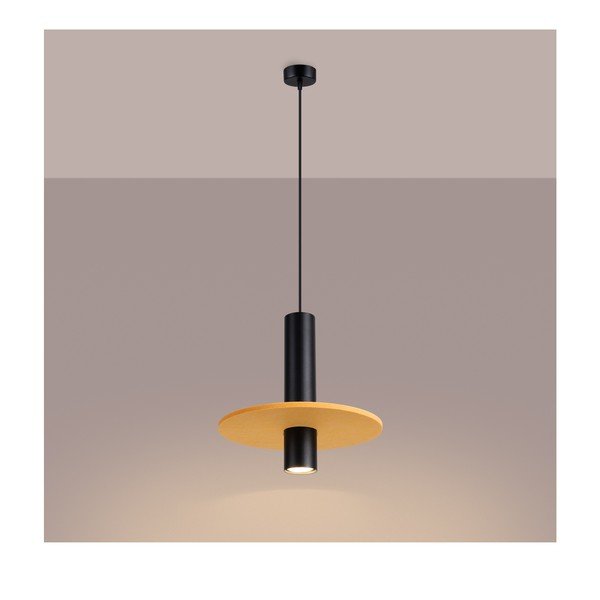 Sárga-bézs fém függőlámpa ø 30 cm Olisa – Sollux-image-2