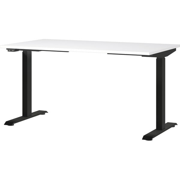 Íróasztal elektromosan állítható magassággal, fehér asztallappal 80x140 cm Jet – Germania