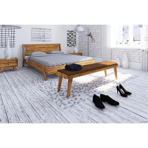 Tölgyfa pad narancssárga ülőrésszel Retro - The Beds-image-3