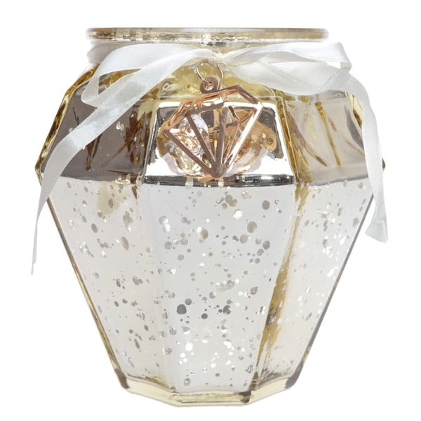 Glam fehér-arany színű üveg mécsestartó, ⌀ 10 cm - Ewax