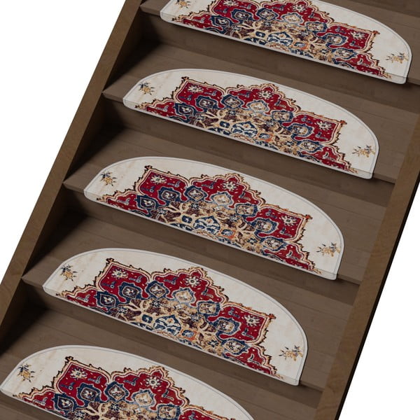 Lépcsőszőnyeg szett 16 db-os 20x65 cm Floral Path – Vitaus-image-1