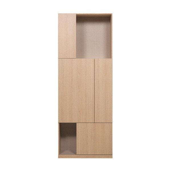 Natúr színű moduláris szekrény 80x215 cm Build – WOOOD