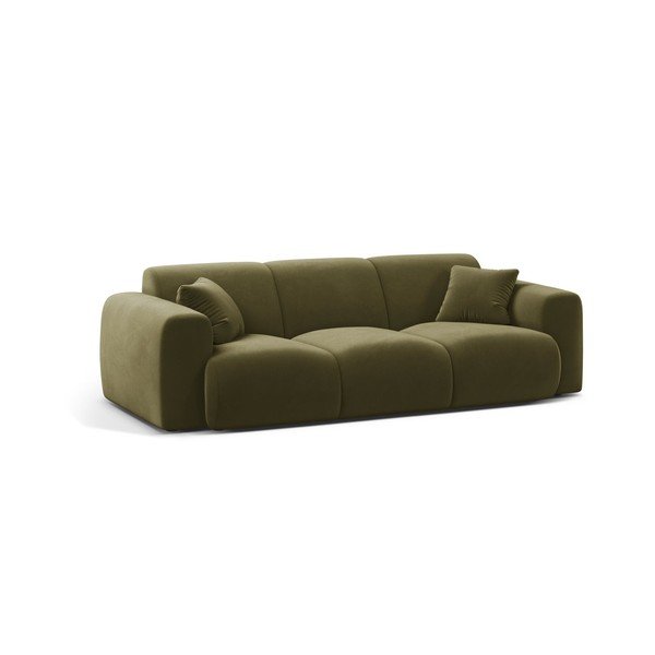 Khaki bársony kanapé 235 cm Molino – Micadoni 