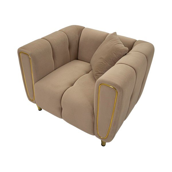 Szürkésbarna bársony fotel Alma – Mauro Ferretti-image-4