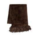 Flanelo sötétbarna pléd, 170 x 130 cm - Tiseco Home Studio