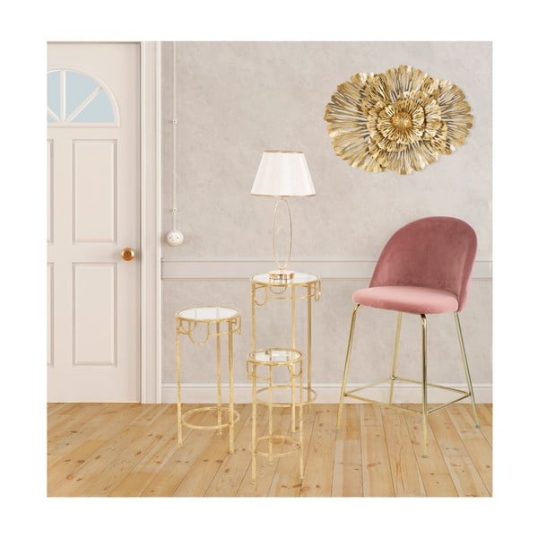 Lorenzo 3 db-os aranyszínű tárolóasztal szett - Mauro Ferretti-image-1