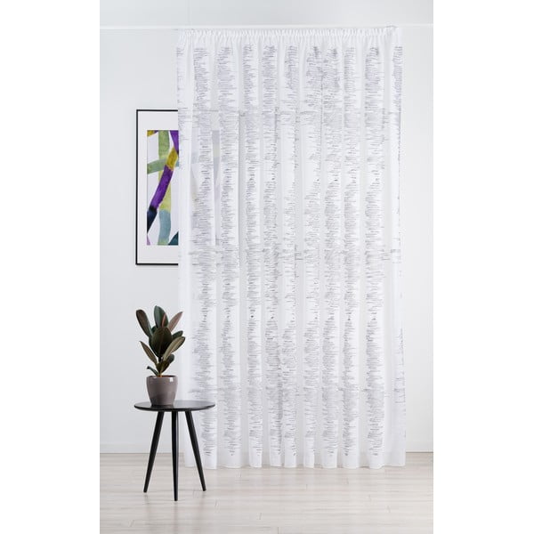Fekete-fehér átlátszó függöny 140x245 cm Play – Mendola Fabrics