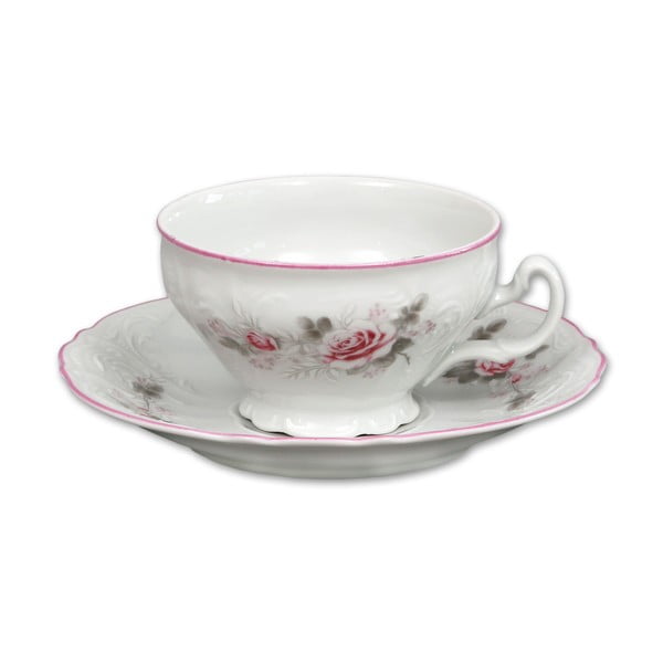 Bernadotte porcelán teáskészlet rózsákkal - Thun-image-1