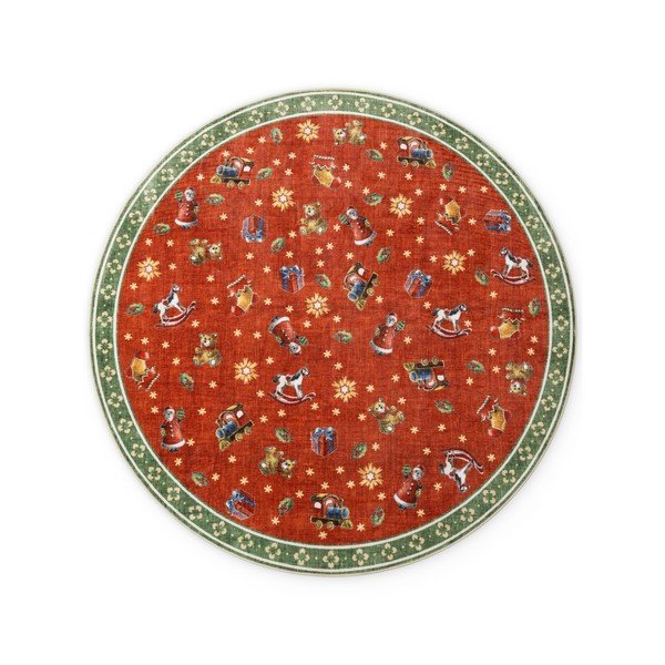 Piros-zöld kerek szőnyeg karácsonyi mintával ø 160 cm Toy's Delight Nostalgic Noel Red Green – Villeroy&Boch-image-4