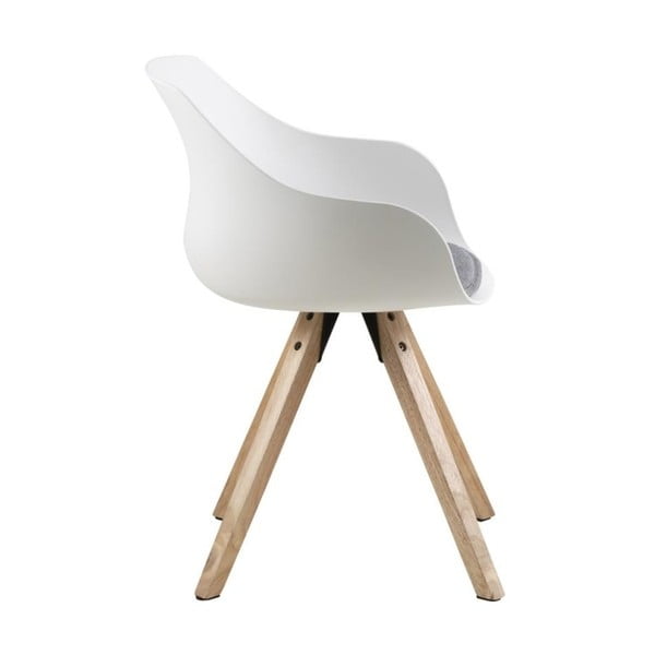 Fehér-szürke kárpitozott karfás étkezőszék szett 2 db-os Tina – Actona-image-4