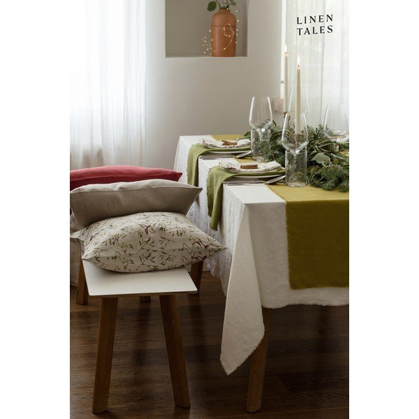 Classic fehér len asztalterítő, 140 x 140 cm - Linen Tales-image-2