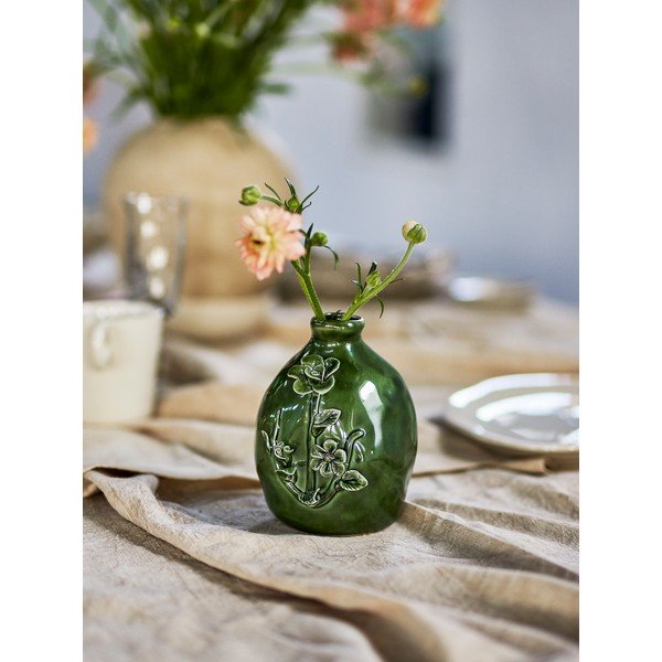 Zöld kőedény váza (magasság 13,5 cm) Ramia – Bloomingville-image-1