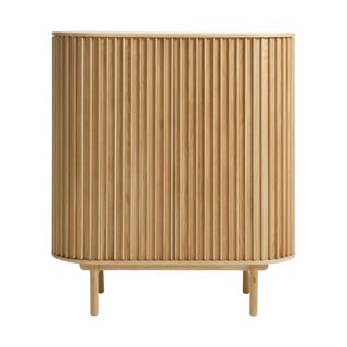 Natúr színű szekrény tölgyfa dekorral 110x125 cm Carno – Unique Furniture