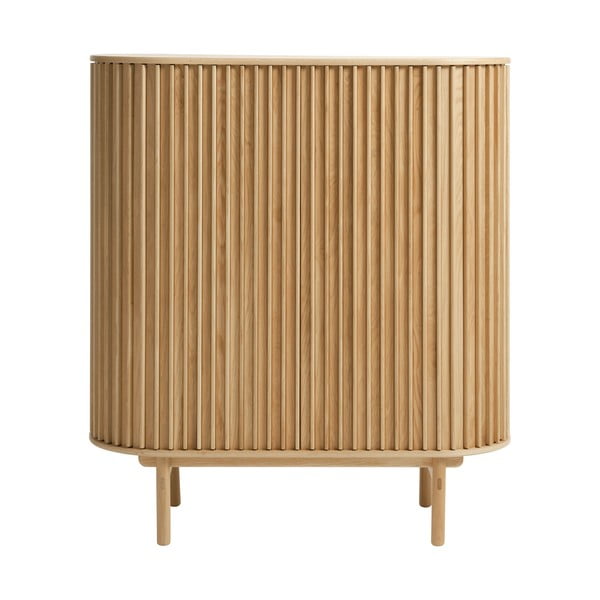 Natúr színű szekrény tölgyfa dekorral 110x125 cm Carno – Unique Furniture