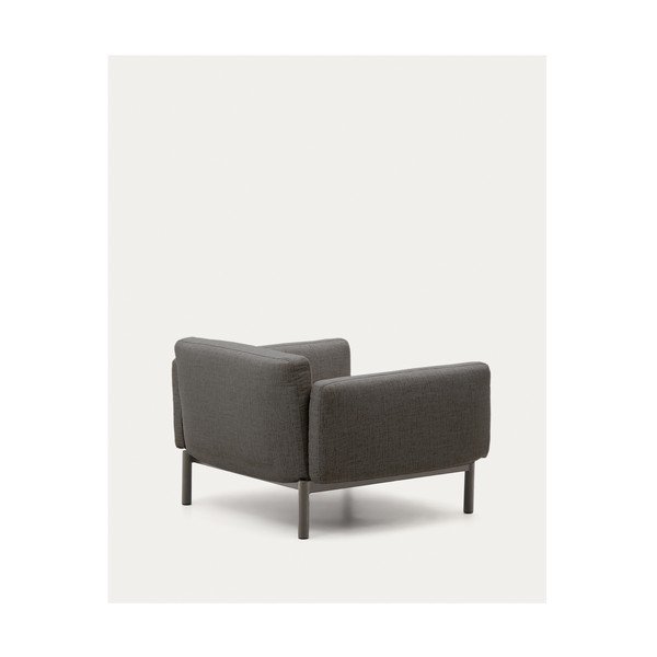 Szürke párnázott kerti fotel Sorells – Kave Home-image-1