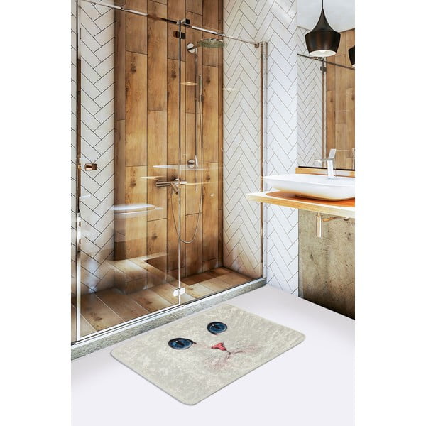 Krémszínű fürdőszobai kilépő 40x60 cm Blue Eyes – Foutastic-image-1