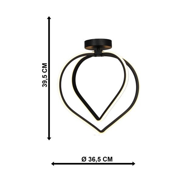 Fekete fém LED mennyezeti lámpa Pars – Squid Lighting-image-4