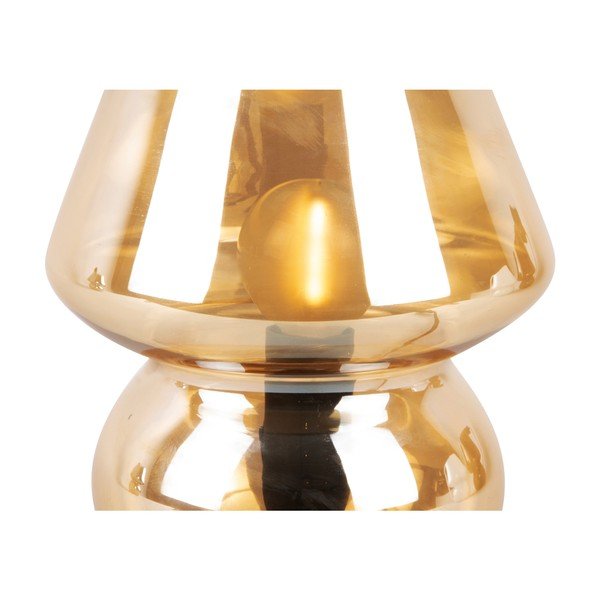 Glass világosbarna üveg asztali lámpa, magasság 18 cm - Leitmotiv-image-2