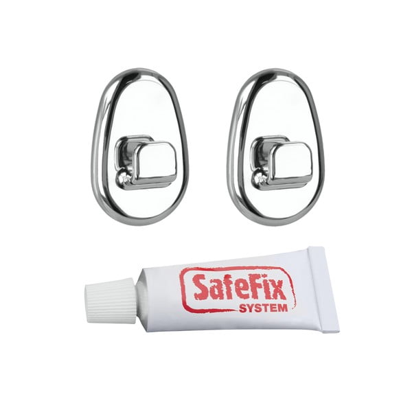 Silver 2 db-os fúrásmentes fali akasztószett - Metaltex-image-1