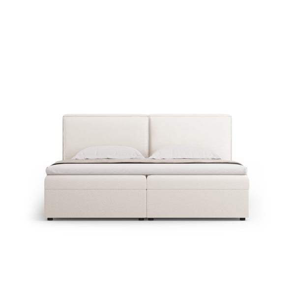 Krémszínű ágyneműtartós boxspring ágy 180x200 cm Arendal – Cosmopolitan Design-image-4