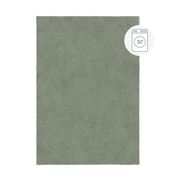 Zöld mosható szőnyeg újrahasznosított szálakból 120x170 cm Fluffy – Flair Rugs