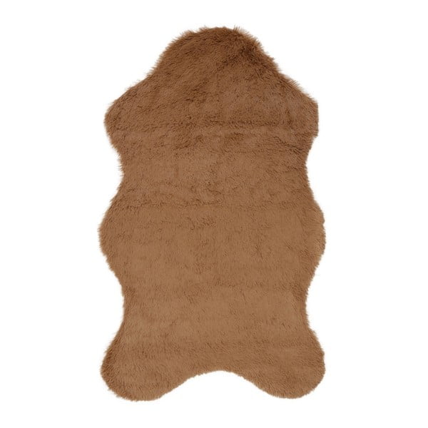 Tavsantuyu Brown barna műszőrme szőnyeg, 100 x 160 cm