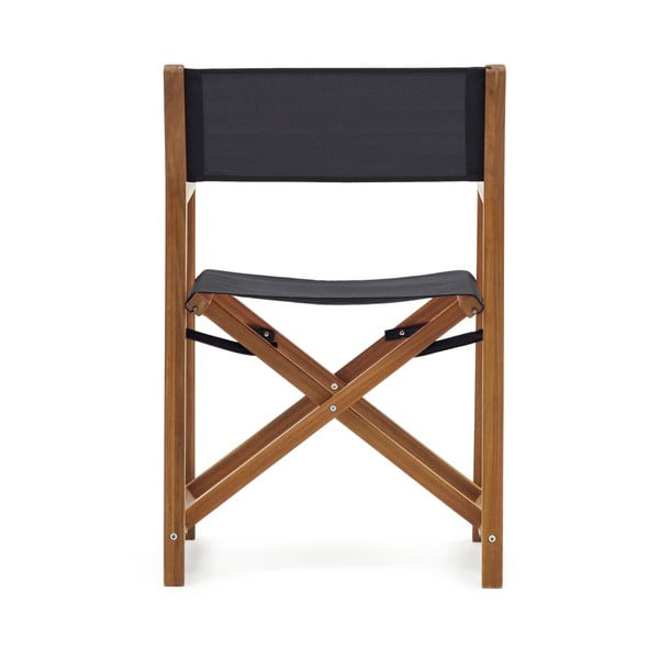 Fekete-natúr színű tömörfa kerti szék Thianna – Kave Home-image-4