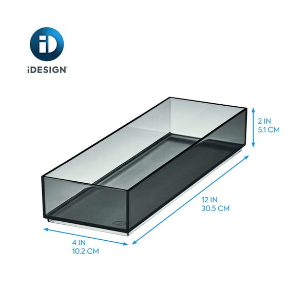 Matt fekete újrahasznosított műanyag fürdőszobai rendszerező kozmetikumokhoz – iDesign-image-4