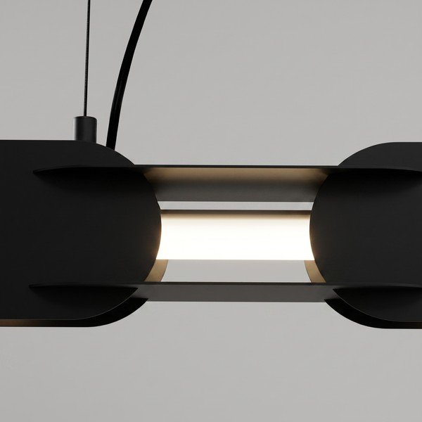 Fekete fém LED függőlámpa CHAIN – Thoro-image-3