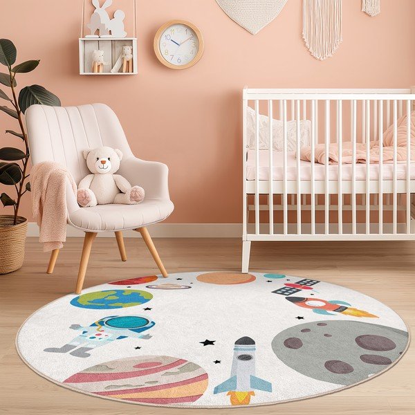 Mosható gyerek játszószőnyeg ø120 cm Space Trip – Mila Home-image-4