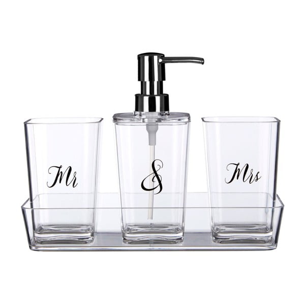 Mr & Mrs szappan- és fogkefetartó szett házasoknak - Premier Housewares