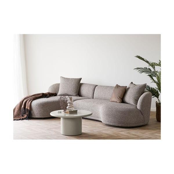 Krémszínű kerek dohányzóasztal ø 80 cm Nagano – House Nordic-image-3