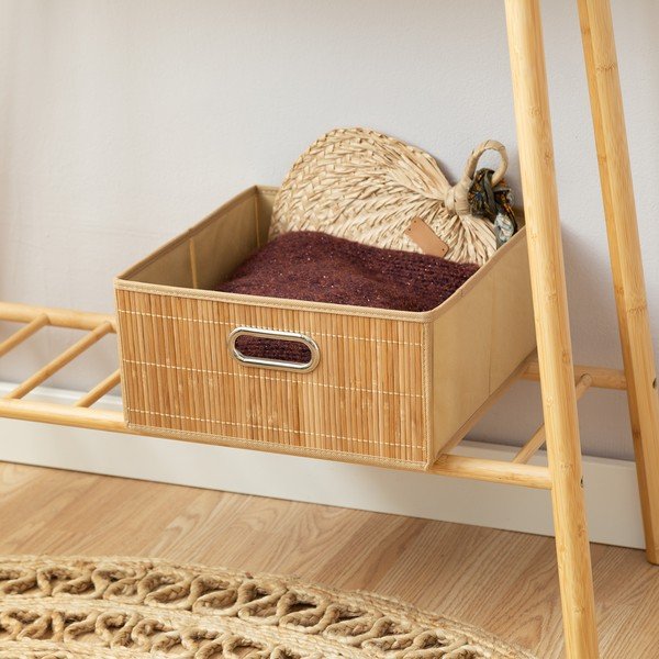 Bambusz tárolókosár 31x31x15 cm Anji – Compactor-image-2