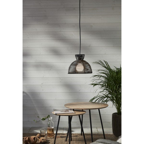 Runde fekete kültéri mennyezeti lámpa búra, ø 26 cm - Star Trading-image-2