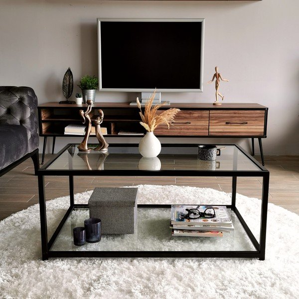 Fekete dohányzóasztal 60x90 cm Astro – Neostill-image-1