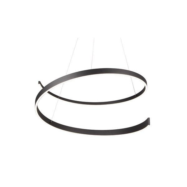 Fekete LED függőlámpa hangvezérléssel-mobil alkalmazás vezérléssel, fém búrával ø 75 cm Cinardi – CINQUE-image-4