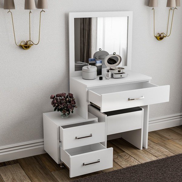 Alacati fehér fésülködőasztal-image-1