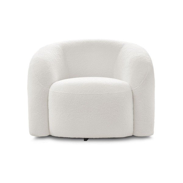 Fehér forgó buklé fotel Elina – Bobochic Paris