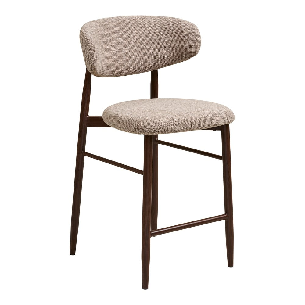 Bézs-sötétbarna kárpitozott bárszék (ülésmagasság 65 cm) Levanto  House Nordic