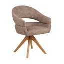 Barna kárpitozott karfás étkezőfotel Dover – House Nordic