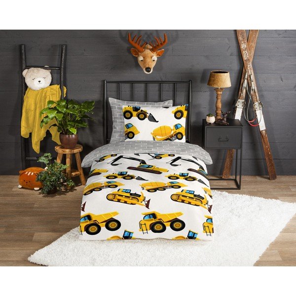 Egyszemélyes flanel gyerek ágyneműhuzat 140x200 cm Dig – Good Morning-image-1