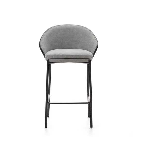 Fekete-szürke bárszék (ülésmagasság 65 cm) Eamy – Kave Home-image-2